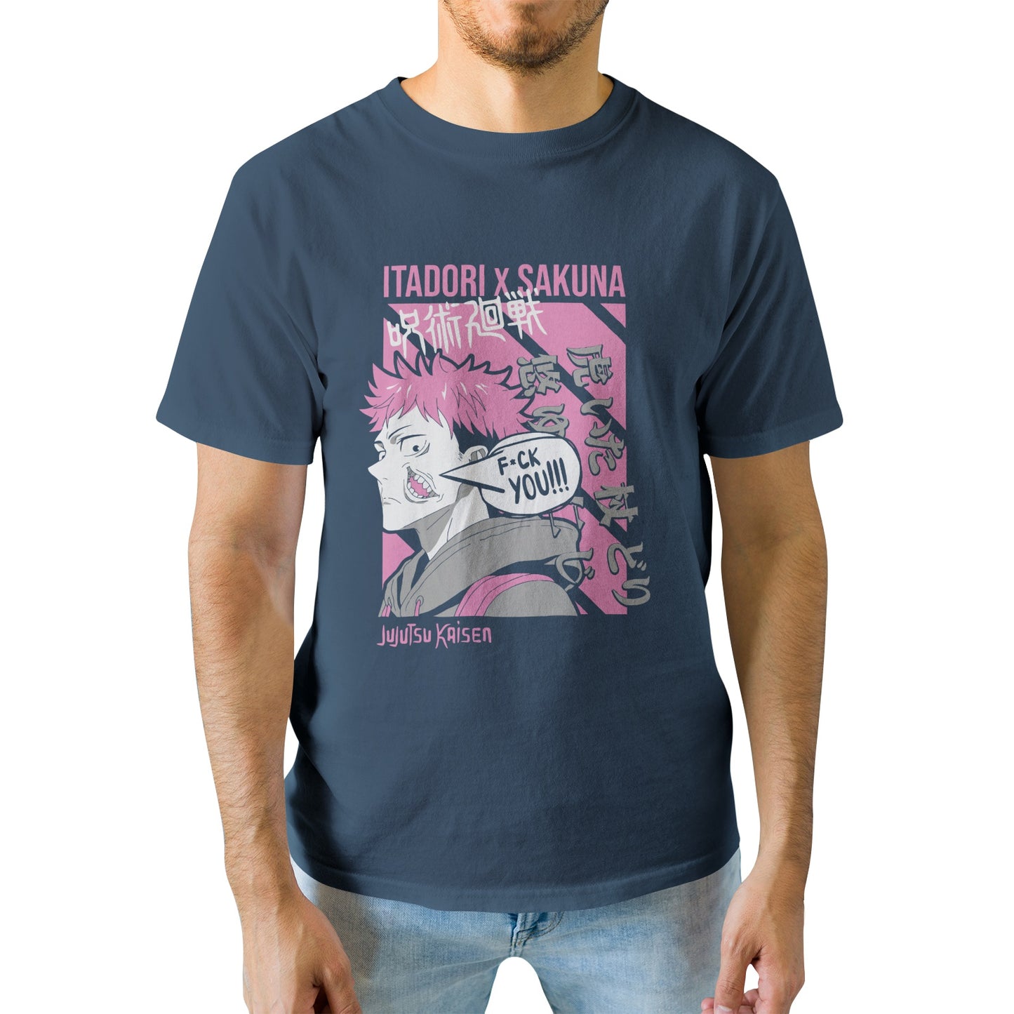 Kenshi Manga - T-shirt Custom - XS/3XL - Noir & Bleu