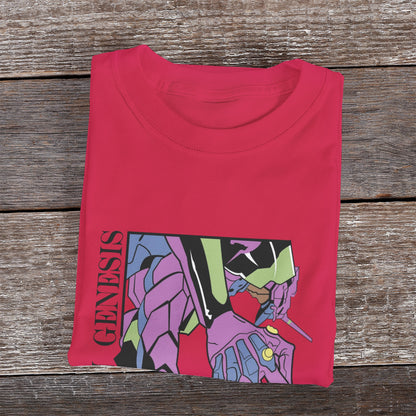 Kenshi Manga - T-shirt Custom - XS/3XL - Blanc & Rouge & Gris