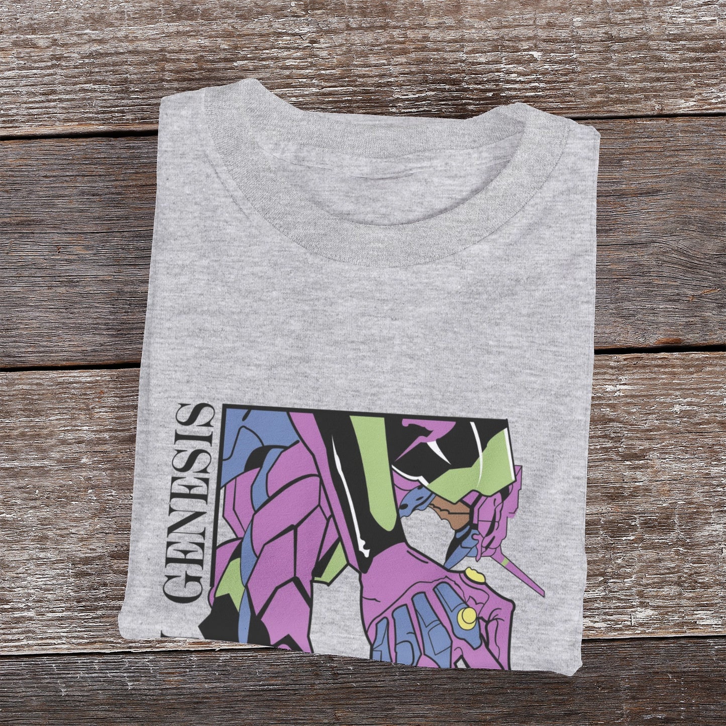 Kenshi Manga - T-shirt Custom - XS/3XL - Blanc & Rouge & Gris