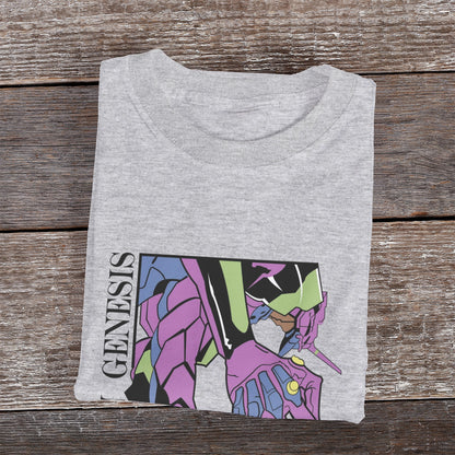 Kenshi Manga - T-shirt Custom - XS/3XL - Blanc & Rouge & Gris