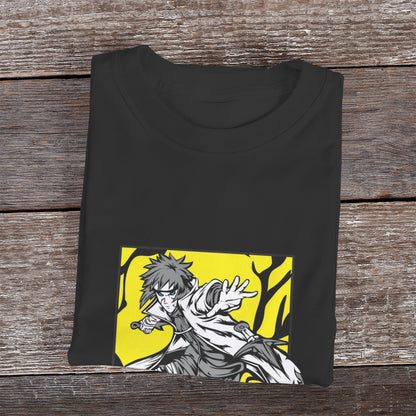 Kenshi Manga - T-shirt Custom - XS/3XL - Noir & Blanc & Bleu