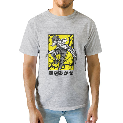 Kenshi Manga - T-shirt Custom - XS/3XL - Noir & Blanc & Bleu