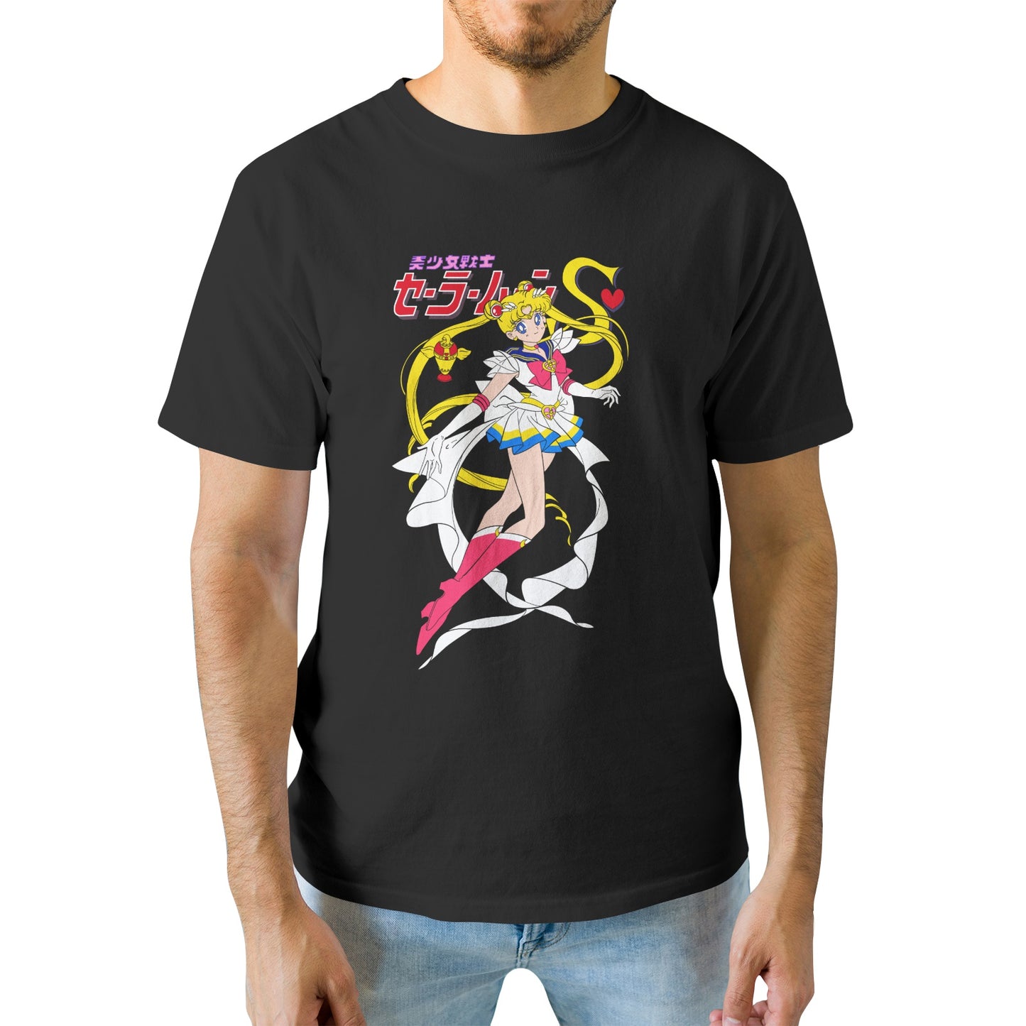 Kenshi Manga - T-shirt Custom - XS/3XL - Noir & Blanc & Bleu & Rouge