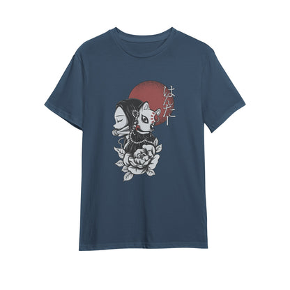 Kenshi Manga - T-shirt Custom - XS/3XL - Noir & Blanc & Bleu & Gris