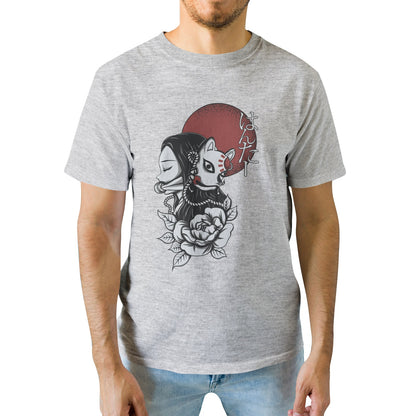 Kenshi Manga - T-shirt Custom - XS/3XL - Noir & Blanc & Bleu & Gris