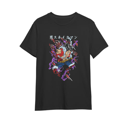 Kenshi Manga - T-shirt Custom - XS/3XL - Noir & Blanc & Rouge & Gris