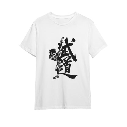 Kenshi Manga - T-shirt Custom - XS/3XL - Noir & Blanc & Bleu & Gris & Rouge