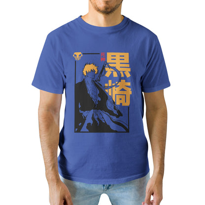 Kenshi Manga - T-shirt Custom - XS/3XL - Blanc & Bleu & Gris