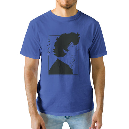 Kenshi Manga - T-shirt Custom - XS/3XL - Noir & Blanc & Bleu & Gris